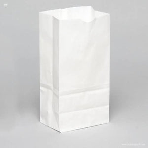 4 lb. Recycled White Paper Bag - 500 per pack