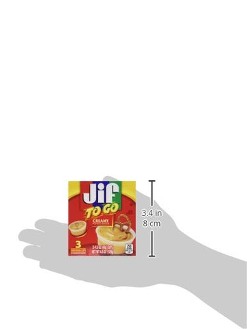 Image of Jif To Go Creamy Peanut Butter Cups,3 individual 1.5oz. cups per box:Pack of 4 Boxes for a total of 12 individual cups.