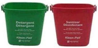 Image of San Jamar KP97RD 3-Quart Red Kleen-Pail Container