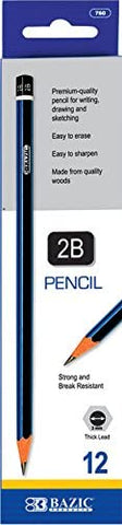Bazic #2B Premium Wood Pencils