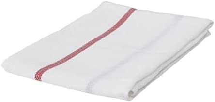 Image of Ikea Dish Towel 101.009.09, Pack of 20, White, Red