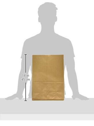 Image of Duro Heavy Duty Kraft Brown Paper Barrel Sack Bag, 57 Lbs Basis Weight, 12 x 7 x 17, 25 Ct/Pack, 25 Pack
