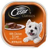 6 Individual Trays of CESAR Canine Cuisine Wet Dog Food with Chicken and Liver, 3.5 oz. ea