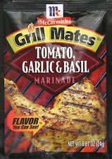 McCormick Grill Mates Tomato, Basil & Garlic Marinade, .87 Oz. Packet (4 Pack)