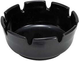 4" Black Melamine Ash Tray Pack of 12