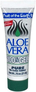 Fruit of the Earth Aloe Vera Gel Tube 0.75 Oz Travel Size (Pack of 3)