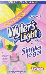 Image of Wyler's Light Singles to Go Bundle, 8 packet/box (Pack of 7) includes 8-Packets Pink Lemonade, Fruit Punch, Cherry Limeade, Cool Raspberry, Cherry, Raspberry Lemonade, Lemonade (56 PACKETS)