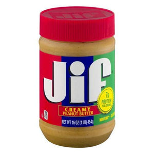 Jif 16 Oz Creamy Peanut Butter (Pack of 4)