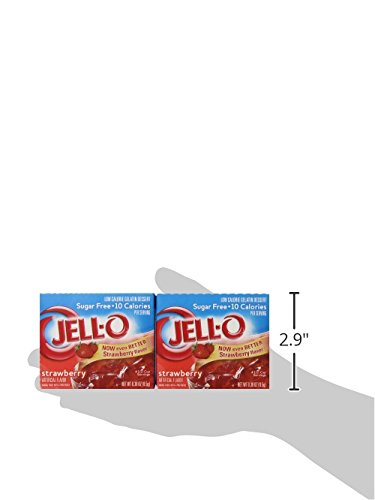 JELLO Strawberry Gelatin Dessert Mix (0.30oz Boxes, Pack of 6)