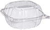 Dart Solo Small Clear Plastic Hinged Food Container 6x6 for Sandwich Salad Party Favor Cake Piece