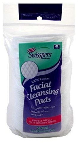Image of Swisspers Facial Cleansing Pads 50 Count (3 Pack)