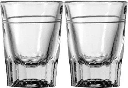 2 oz Heavy Shot Glass with Line (Pack of 2)