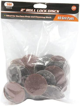 IIT 82039 80 Grit 2" Roll Lock Sanding Discs (50 PC )