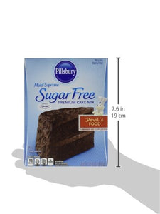 Pillsbury Sugar Free Cake Mix Value Bundle - 1 Box Sugar Free Devil's Food Cake & 1 Box Sugar Free Classic Yellow Cake