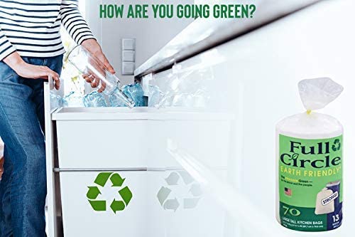 Full Circle - Recycling Tall Kitchen Trash Bags, 13 Gallon (70 Count) - Made in USA
