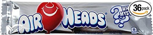 Airheads Taffy Candy Bars, White Mystery, 0.55 Oz /15.6 G (Pack of 72)