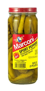 Marconi, Hot Sport Peppers, 16 oz
