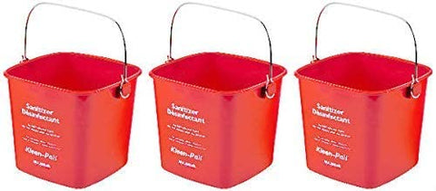 Image of San Jamar KP97RD 3-Quart Red Kleen-Pail Container