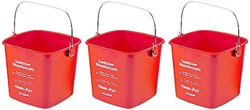 San Jamar KP97RD 3-Quart Red Kleen-Pail Container