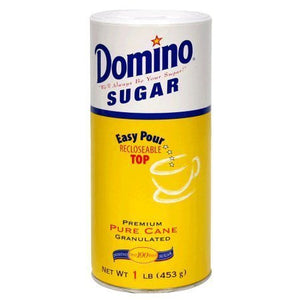 Domino Sugar Granulated Sugar Canister, 16 Ounces (Pack of 12)