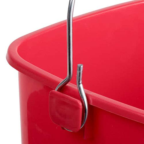Image of Small Red Sanitizing Bucket - 3 Quart Cleaning Pail - Set of 3 Square Containers