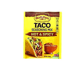 Old El Paso Hot & Spicy Taco Seasoning (Pack of 3) 1 oz Packets