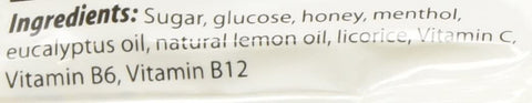 Image of Honees Honey Lemon Menthol Cough Drops, 20 Count Bag, Package may vary
