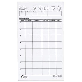 Choice 1 Part White Waiter/Waitress Order Pad