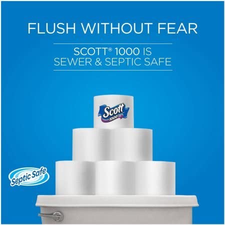 1000 Sheets Per Roll Toilet Paper, Bath Tissue, 4 Rolls by Scott