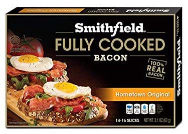 Smithfield Bacon, Fully Cooked, Ready-to-Eat 12 Slices(4 Pack)