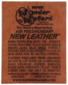 Wonder Wafers 10 CT Individually Wrapped Air Fresheners New Leather