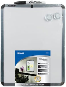 BAZIC 11" X 14" Magnetic Dry Erase Board w/ Marker & 2 Magnets