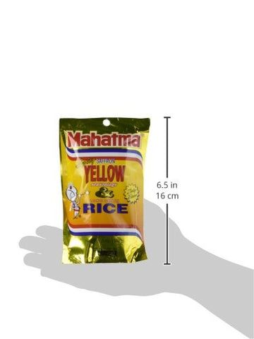 Image of Mahatma Spicy Saffron Yellow Seasonings & Long Grain Rice - Zesty Flavor - Net Wt. 5 OZ (142 g) - Pack of 3