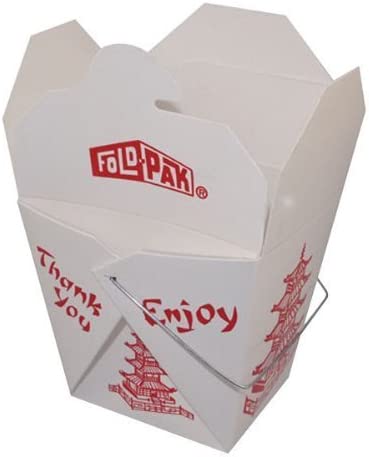 Image of Chinese Take Out Boxes PAGODA 8 oz/Half Pint Party Favor and Food Pail