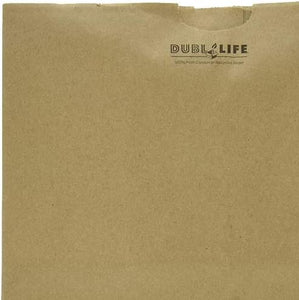 DURO Heavy Duty Kraft Brown Paper Barrel Sack Bag, 57 Lbs Basis Weight, 12 x 7 x 17, 100 Ct/Pack