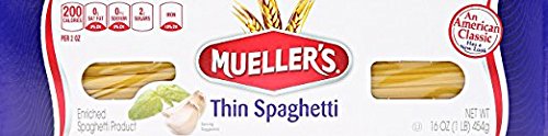 Mueller's Thin Spaghetti Pasta, 16 oz (Pack of 3)