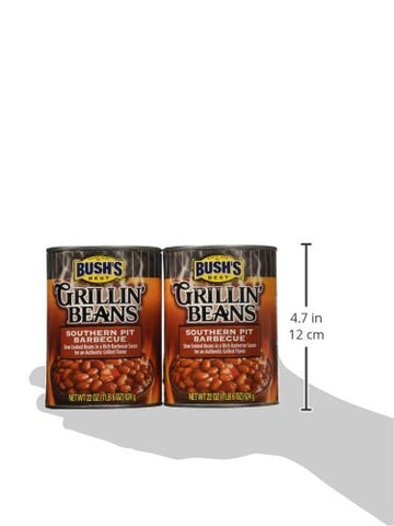 Image of Bush's Best, Grillin' Beans, Southern Pit Barbecue, 22oz. Can (Pack of 3)