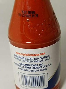 Crystal Hot Sauce Louisiana's Pure Hot Sauce 6 oz (Pack of 3)