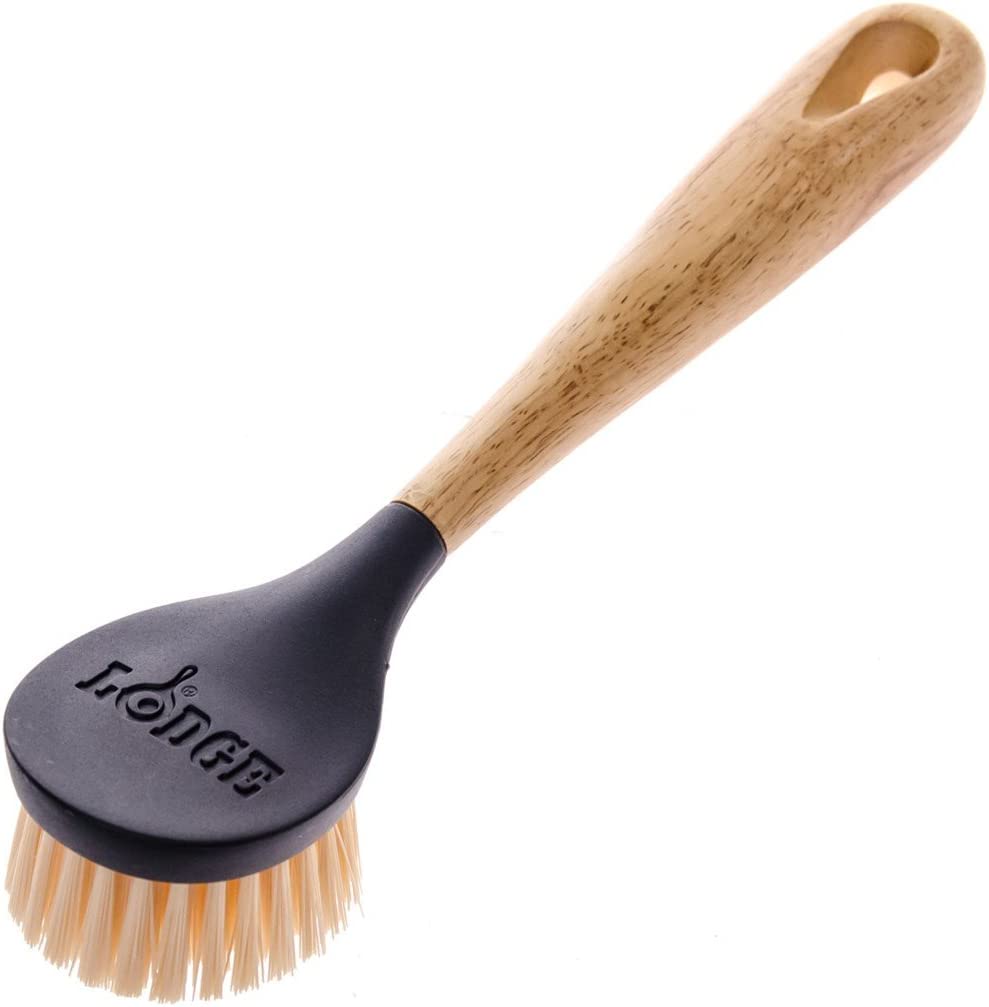 Lodge Seasoned Cast Iron Skillet with Scrub Brush