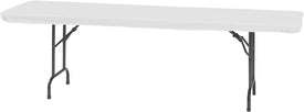 Stay Put Elastic Tablecloth, White fits 8' Banquet Tables 12 Per Pack