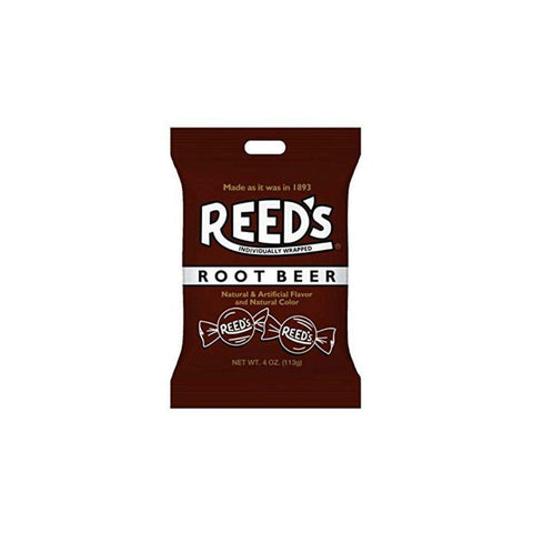 Image of Reed's Classic Hard Candy Bags, Individually Wrapped, Variety Pack of 1x Root Beer, 1x Cinnamon, 1x Butterscotch, 4oz Each bag, (Pack of 3)