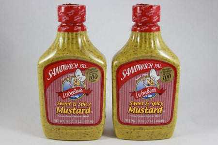 Woeber's Sandwich Pal Sweet and Spicy Mustard 16oz (Pack of 2)
