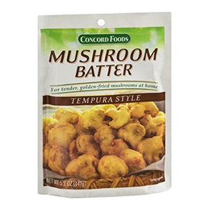 Concord Foods Mushroom Batter Mix - Tempura Style (Pack of 2) 5.2 oz Packets
