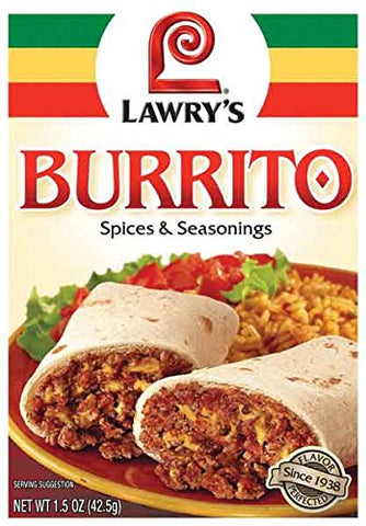 Image of Lawry's Burrito Spices & Seasonings, 1.5 Ounce (Pack of 12)
