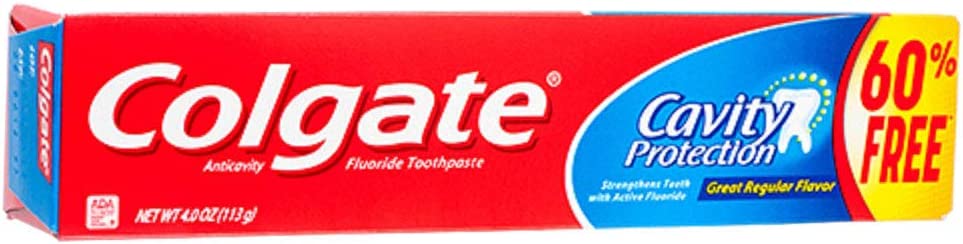 Colgate Cavity Protection Toothpaste with Fluoride, 4 ounce (2 Pack)