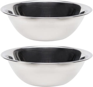 Vollrath 47934 Economy Mixing Bowls, Set of 2 (4-Quart, Stainless Steel)