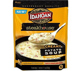 Idahoan Steakhouse Creamy Potato Soup Mix (Pack of 3) 7.1 oz Bags
