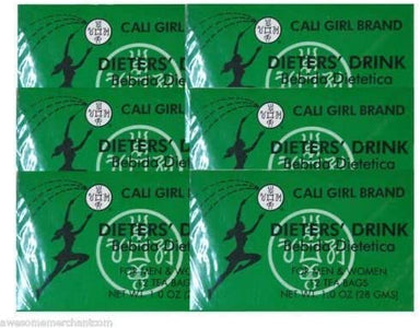 6 Boxes of Cali Girl Dieter's Tea for Men and Women Total of 72 Teabags
