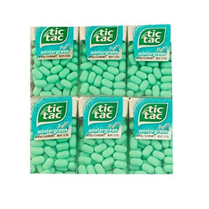 Tic Tac Wintergreen Flavored Mints | Wintergreen Mints 1 oz Tub | Low Calorie Wintergreen Mints | Pack of 6
