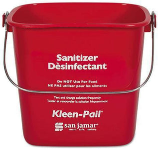 San Jamar KP97RD 3-Quart Red Kleen-Pail Container